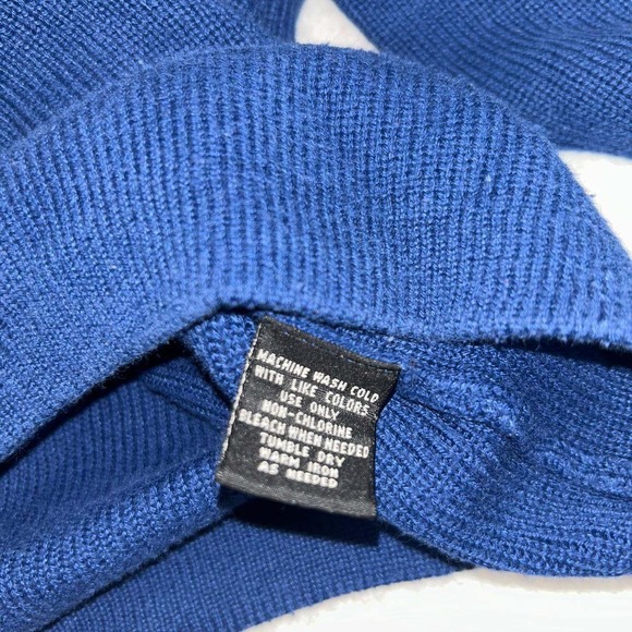 Arizona Jeans Co Vintage 90s Stripe Sweater Pullover Men's XL Blue White Black - Picture 4 of 6